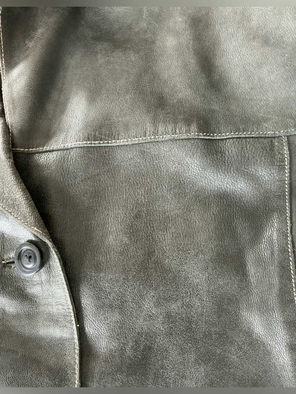 Vintage Mossimo Black Leather Blazer Jacket 24W Y2K